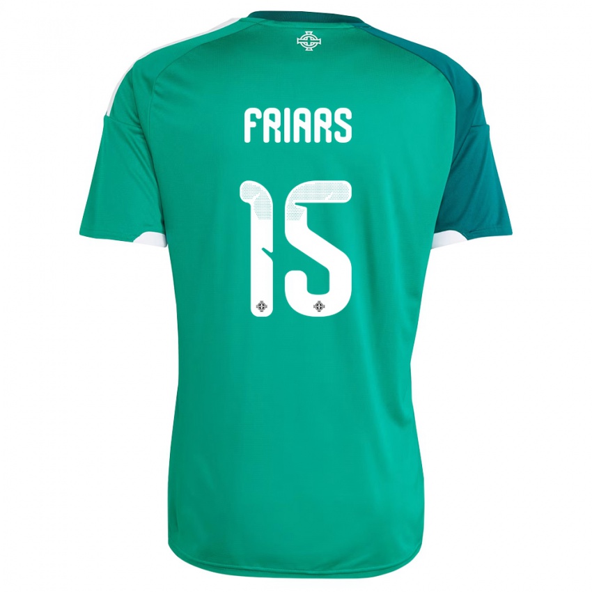 נשים צפון אירלנד אלפי פריארס #15 ירוק לבן ג'רזי ביתית 26-28 חולצה קצרה