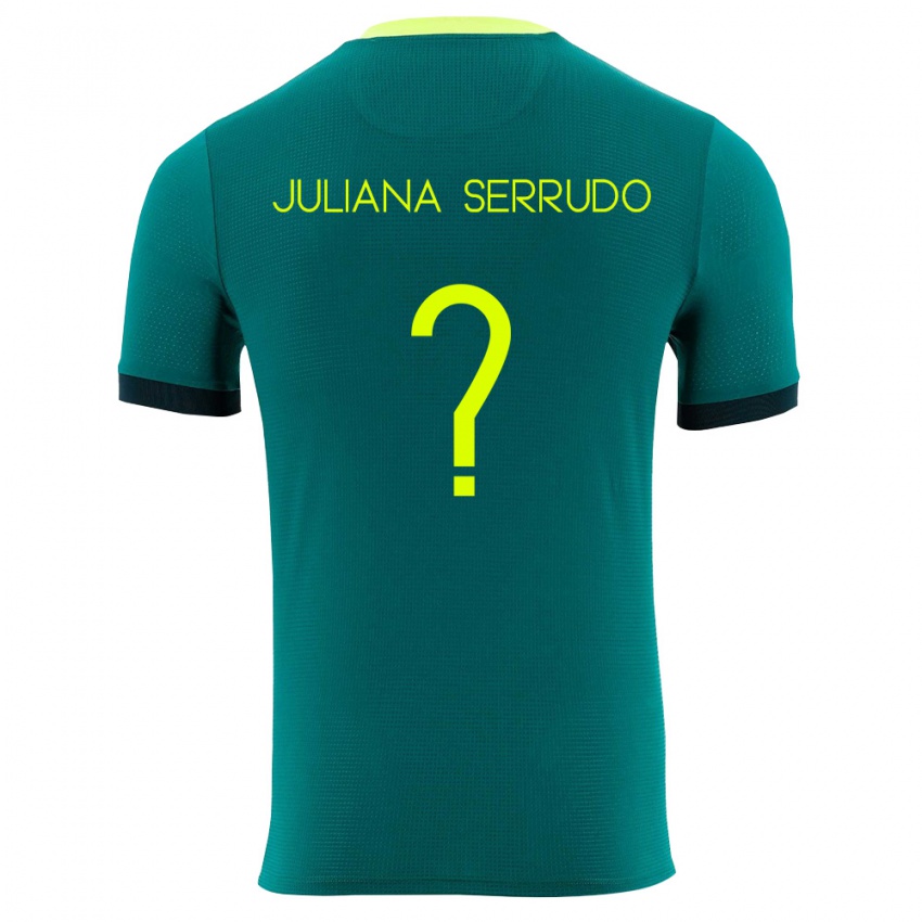 נשים בוליביה Eyda Juliana Serrudo #0 ירוק צהוב שחור ג'רזי ביתית 26-28 חולצה קצרה
