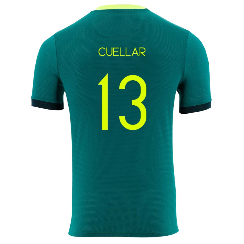 נשים בוליביה Matias Cuellar #13 ירוק צהוב שחור ג'רזי ביתית 26-28 חולצה קצרה