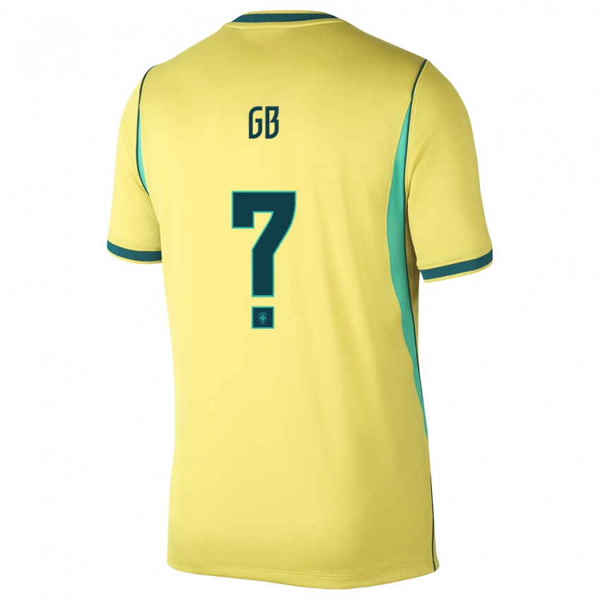 נשים ברזיל Gb #0 צהוב ירוק ג'רזי ביתית 26-28 חולצה קצרה