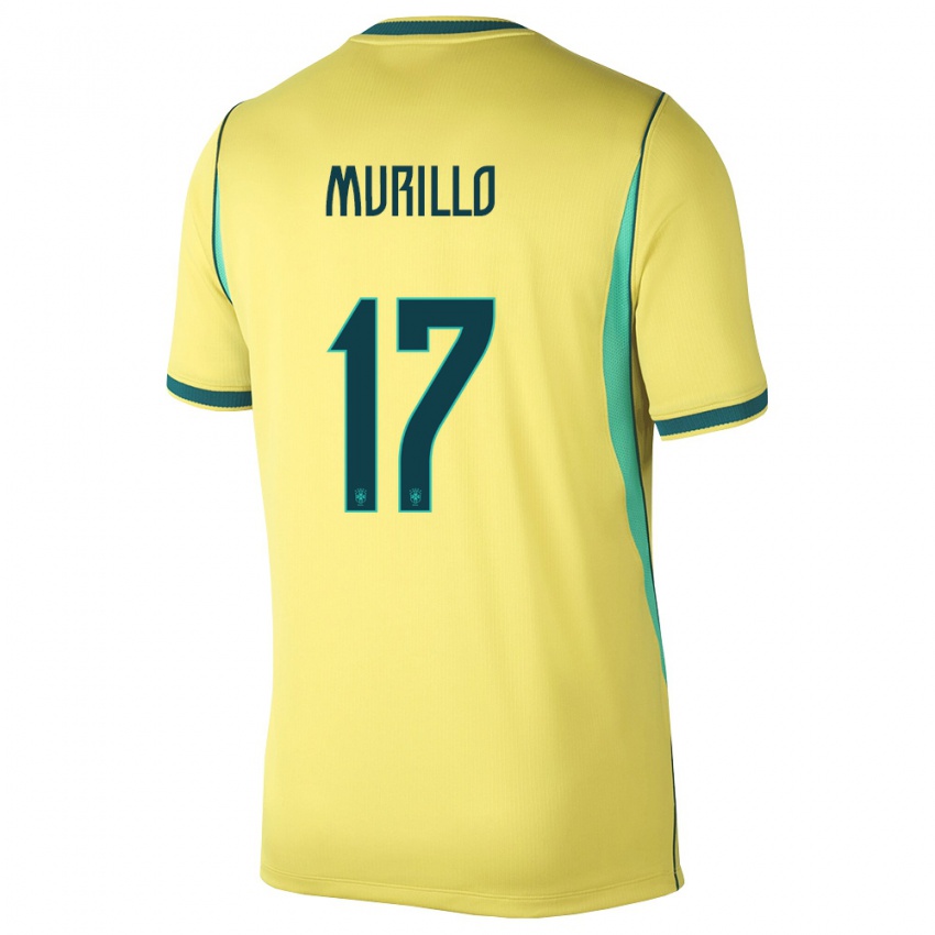 נשים ברזיל מורילו #17 צהוב ירוק ג'רזי ביתית 26-28 חולצה קצרה