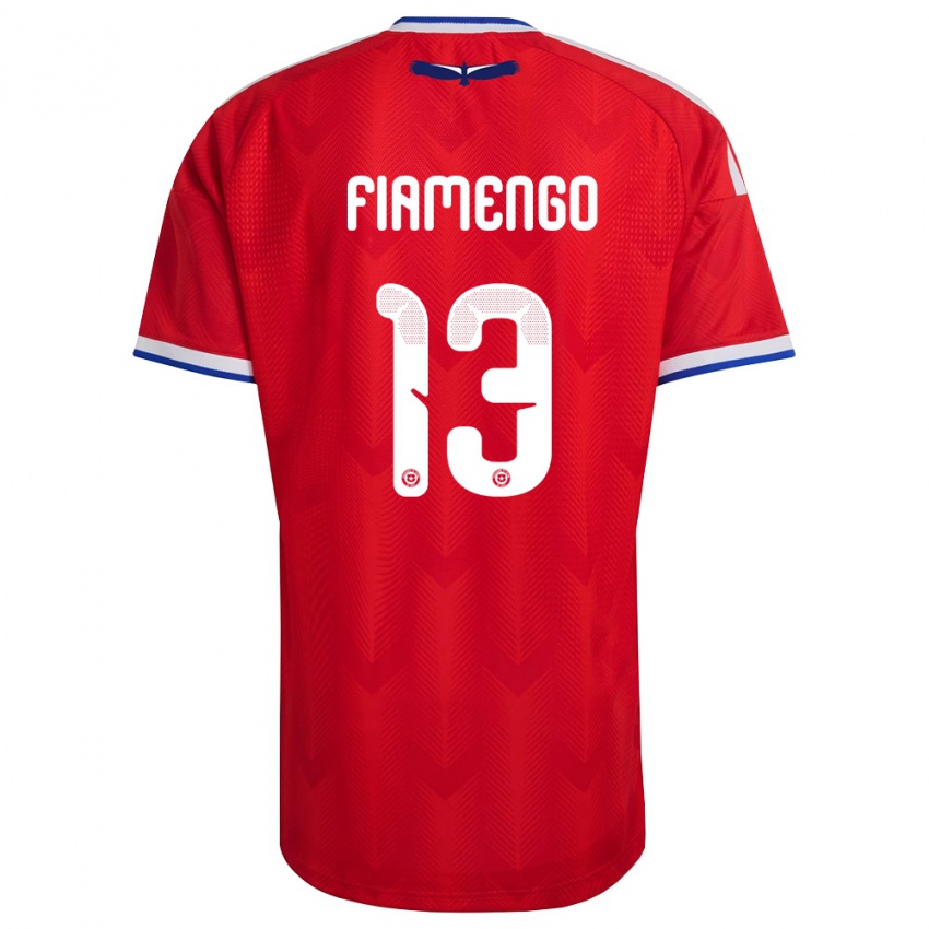 נשים צ'ילה Darko Fiamengo #13 אדום לבן כחול ג'רזי ביתית 26-28 חולצה קצרה