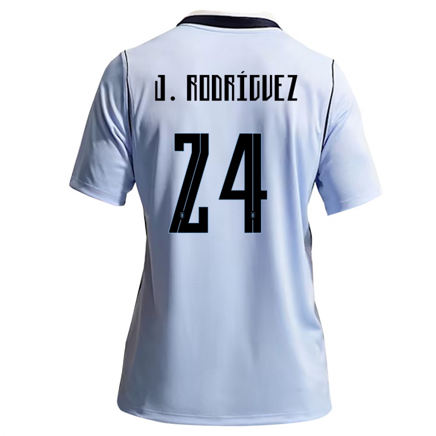 נשים אורוגוואי José Luis Rodríguez #24 כחול שמיים לבן ג'רזי ביתית 26-28 חולצה קצרה