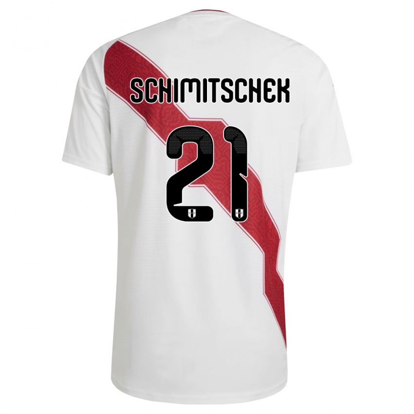 נשים פרו Ian Schimitschek #21 לבן אדום שחור ג'רזי ביתית 26-28 חולצה קצרה