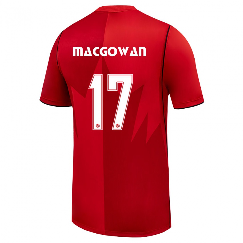 נשים קנדה Hunter Macgowan #17 אדום לבן ג'רזי ביתית 26-28 חולצה קצרה