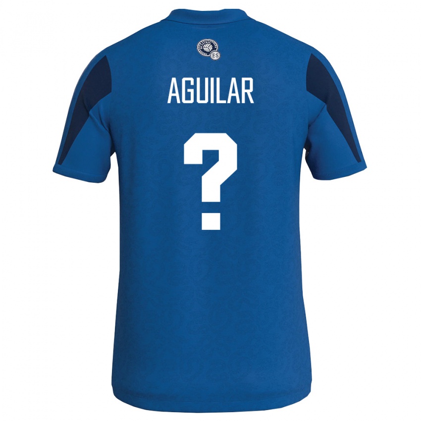 נשים אל סלוודור Hugo Aguilar #0 כחול כהה ג'רזי ביתית 26-28 חולצה קצרה