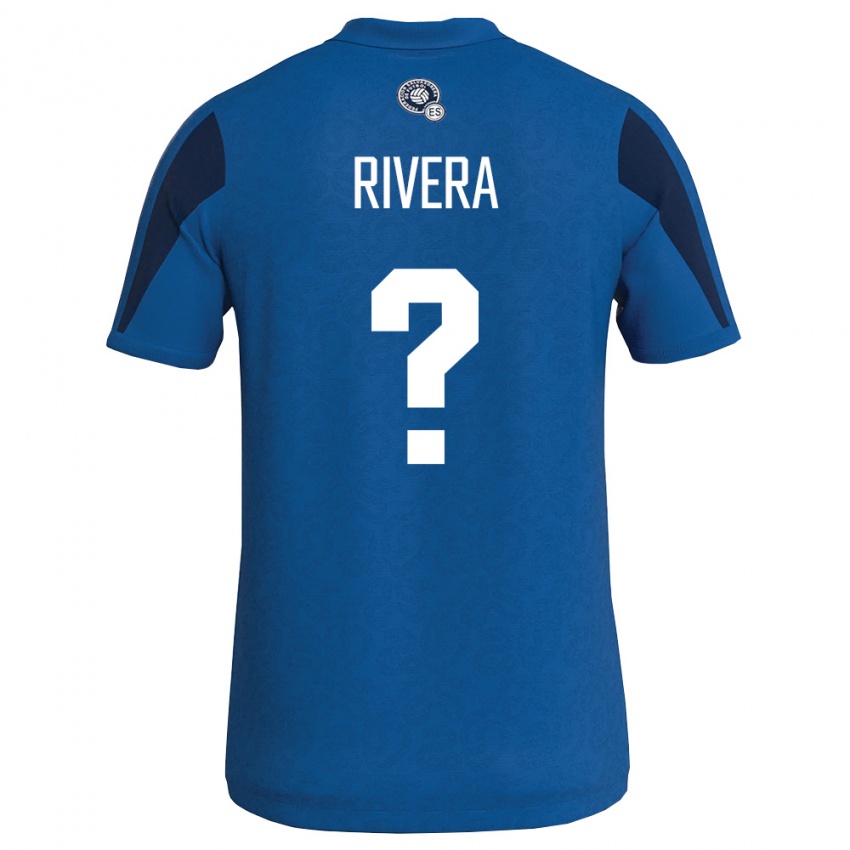 נשים אל סלוודור Anderson Rivera #0 כחול כהה ג'רזי ביתית 26-28 חולצה קצרה