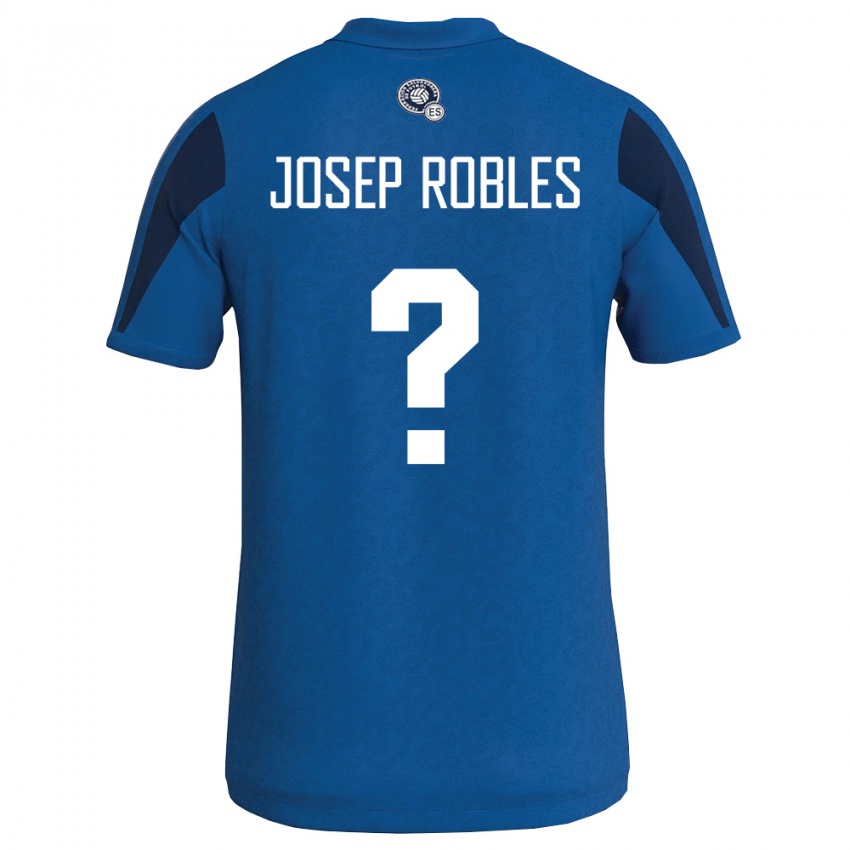 נשים אל סלוודור Josep Robles #0 כחול כהה ג'רזי ביתית 26-28 חולצה קצרה