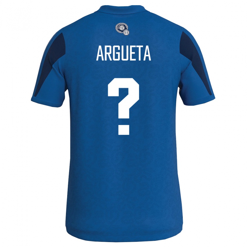 נשים אל סלוודור Jason Argueta #0 כחול כהה ג'רזי ביתית 26-28 חולצה קצרה