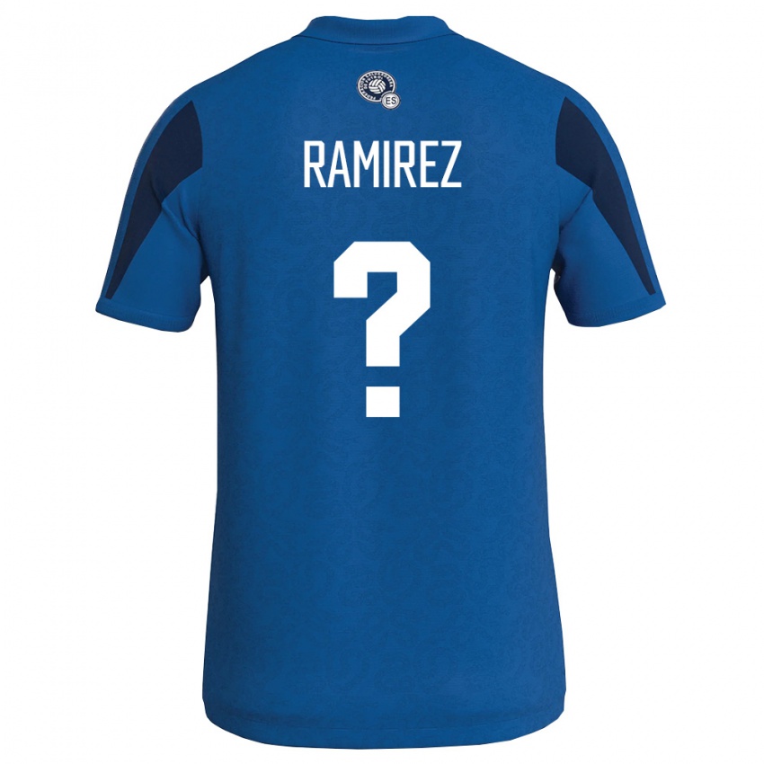 נשים אל סלוודור Luis Ramirez #0 כחול כהה ג'רזי ביתית 26-28 חולצה קצרה