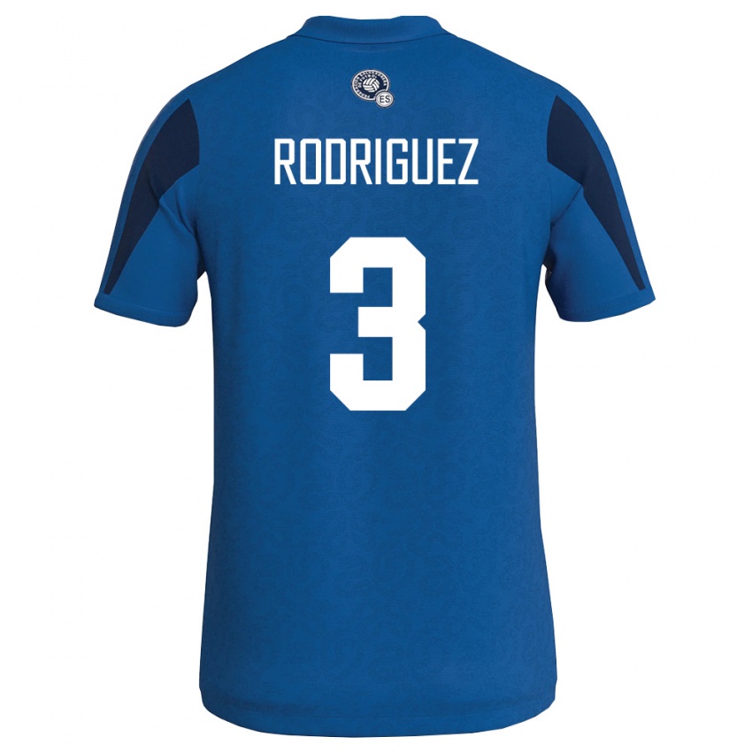 נשים אל סלוודור רונלד רודריגס #3 כחול כהה ג'רזי ביתית 26-28 חולצה קצרה