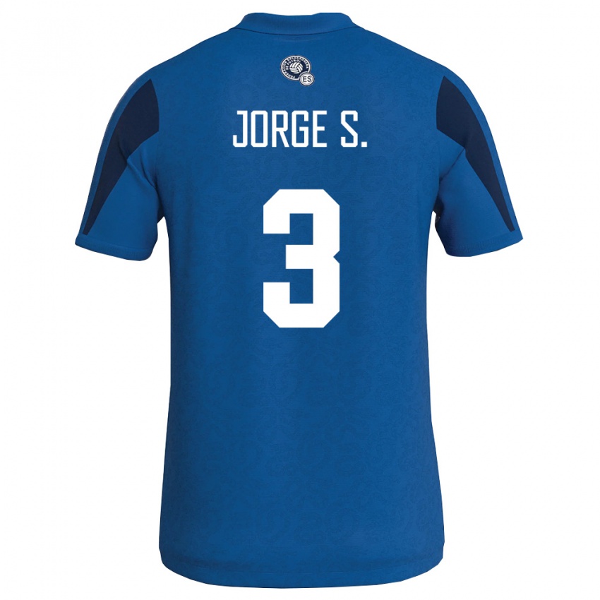 נשים אל סלוודור חורחה סאנצ'ס #3 כחול כהה ג'רזי ביתית 26-28 חולצה קצרה