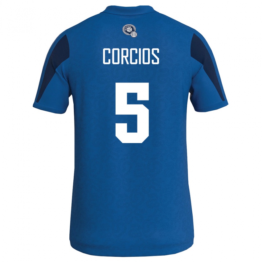 נשים אל סלוודור Allan Corcios #5 כחול כהה ג'רזי ביתית 26-28 חולצה קצרה