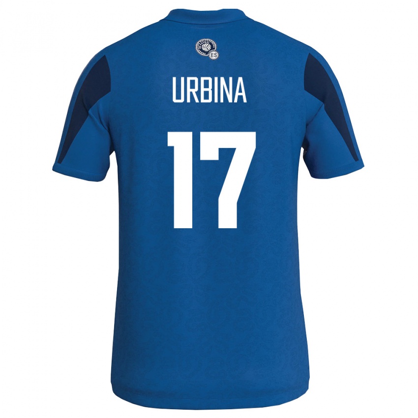 נשים אל סלוודור Melvin Urbina #17 כחול כהה ג'רזי ביתית 26-28 חולצה קצרה