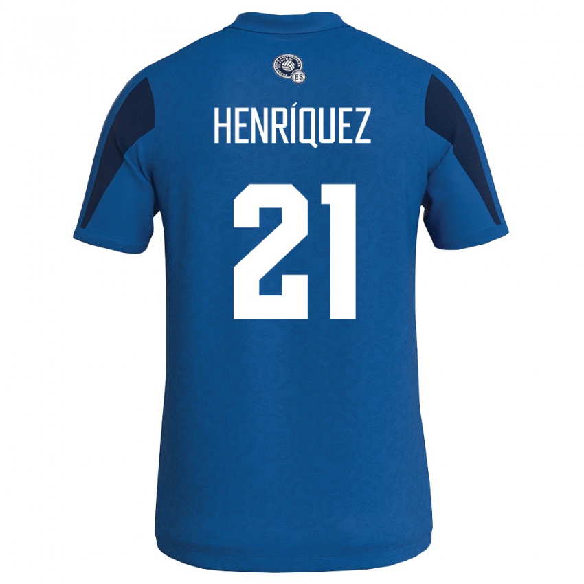 נשים אל סלוודור אלחנדרו הנריקז הנריקז #21 כחול כהה ג'רזי ביתית 26-28 חולצה קצרה