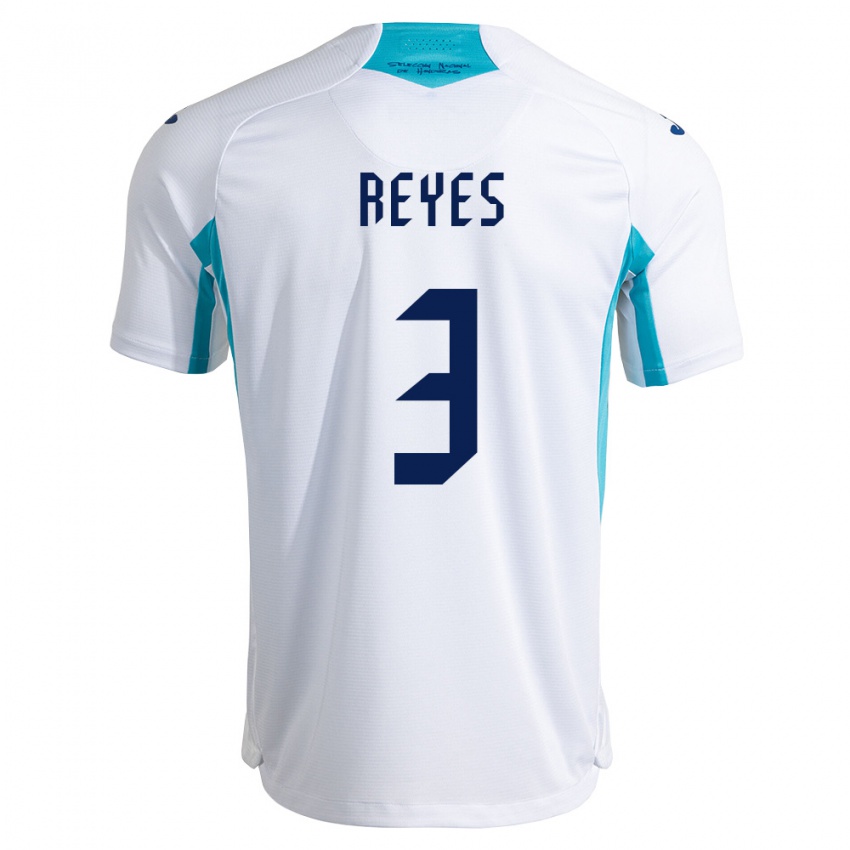 נשים הונדורס Roger Reyes #3 לבן כחול כחול שמיים ג'רזי ביתית 26-28 חולצה קצרה