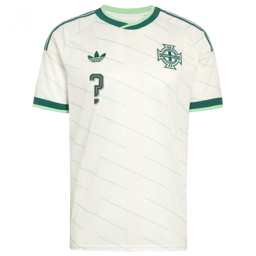 נשים צפון אירלנד השם שלך #0 לבן ירוק הרחק ג'רזי 26-28 חולצה קצרה