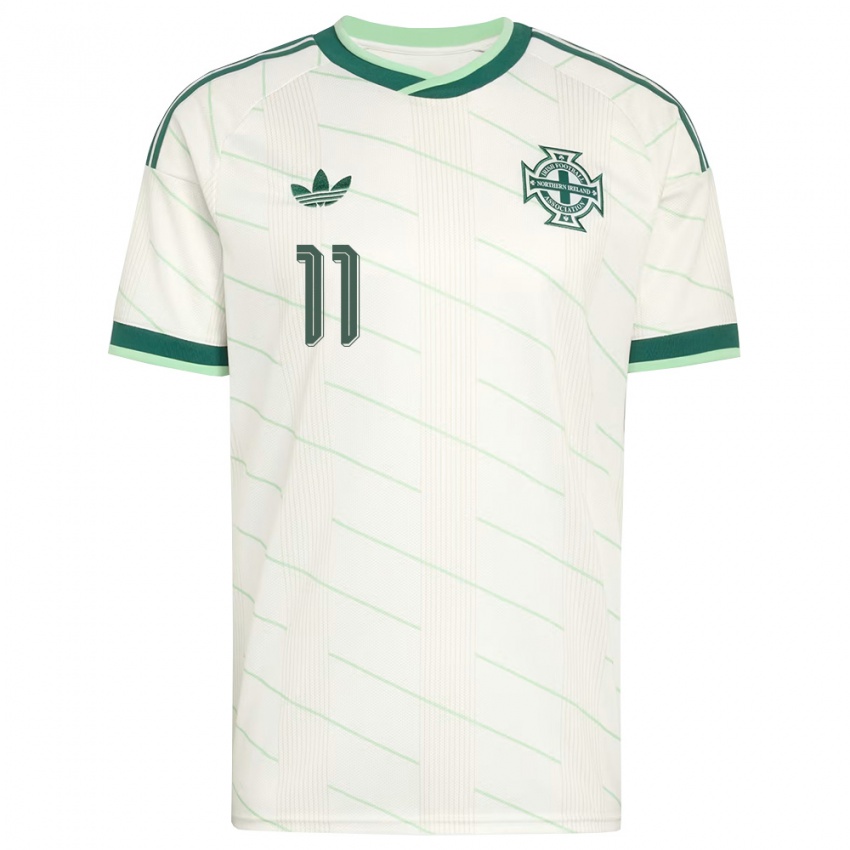 נשים צפון אירלנד דניאל מקסוול #11 לבן ירוק הרחק ג'רזי 26-28 חולצה קצרה