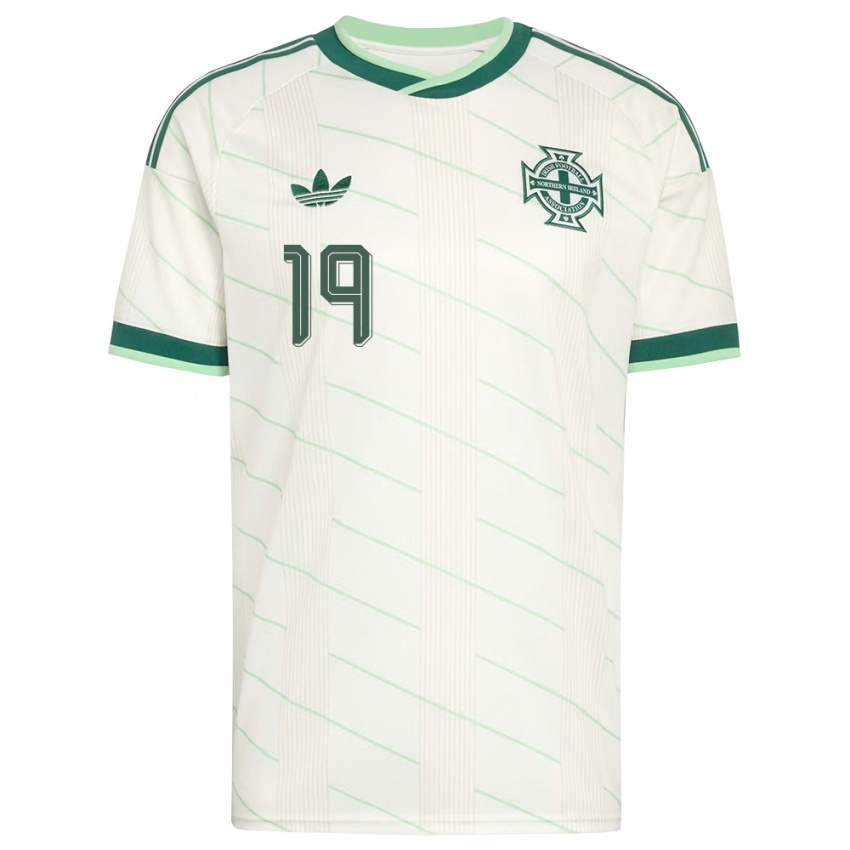 נשים צפון אירלנד אוסקר קלי #19 לבן ירוק הרחק ג'רזי 26-28 חולצה קצרה
