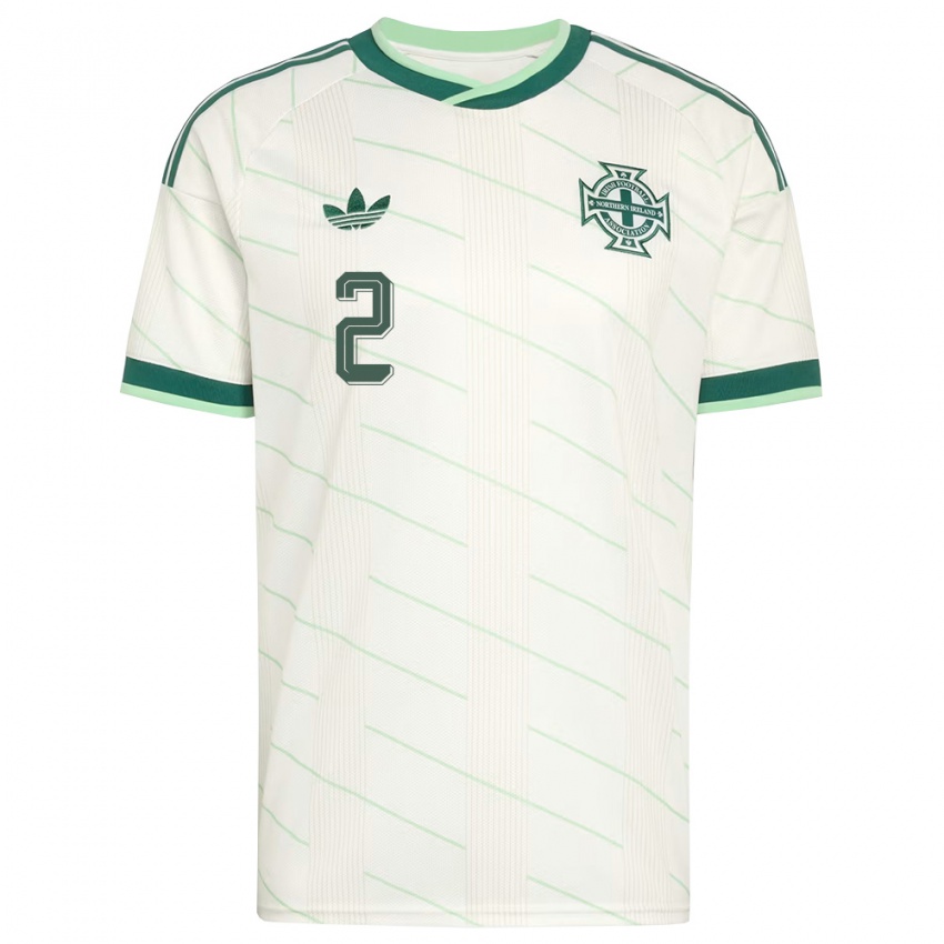 נשים צפון אירלנד רבקה מקקנה #2 לבן ירוק הרחק ג'רזי 26-28 חולצה קצרה