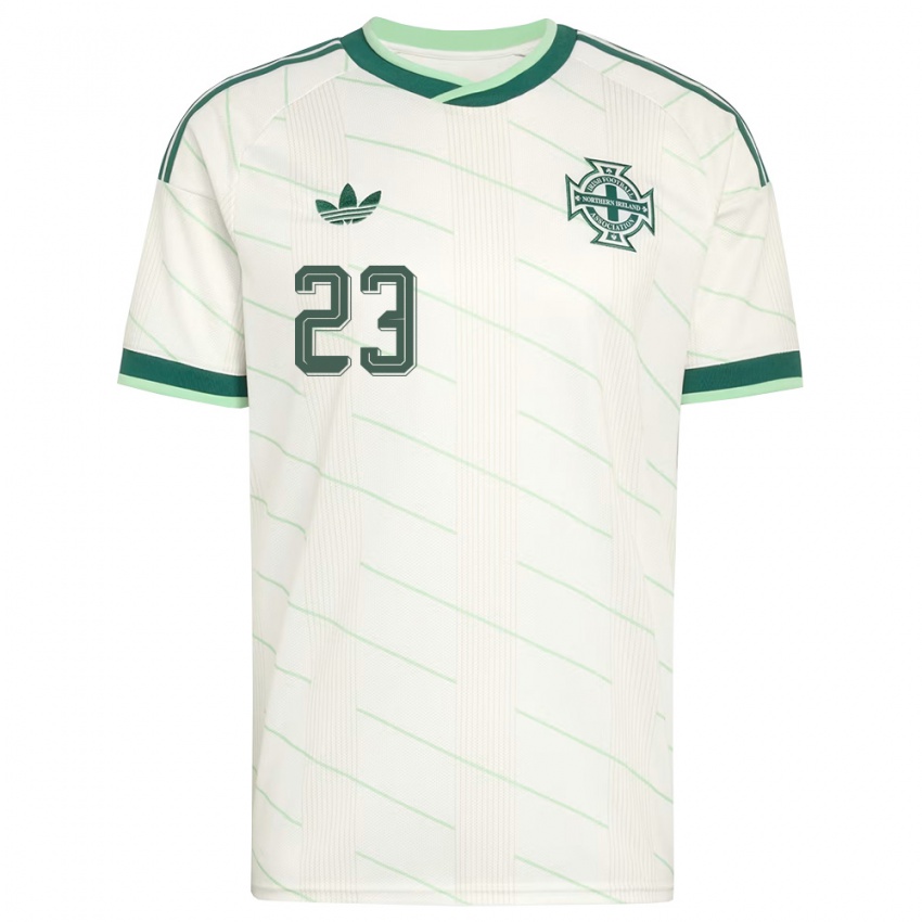 נשים צפון אירלנד אוון גריינג׳ר #23 לבן ירוק הרחק ג'רזי 26-28 חולצה קצרה