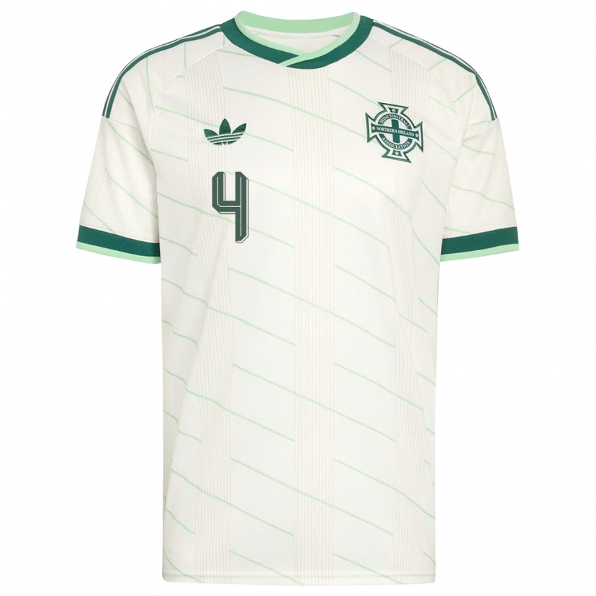 נשים צפון אירלנד שרה מקפאדן #4 לבן ירוק הרחק ג'רזי 26-28 חולצה קצרה