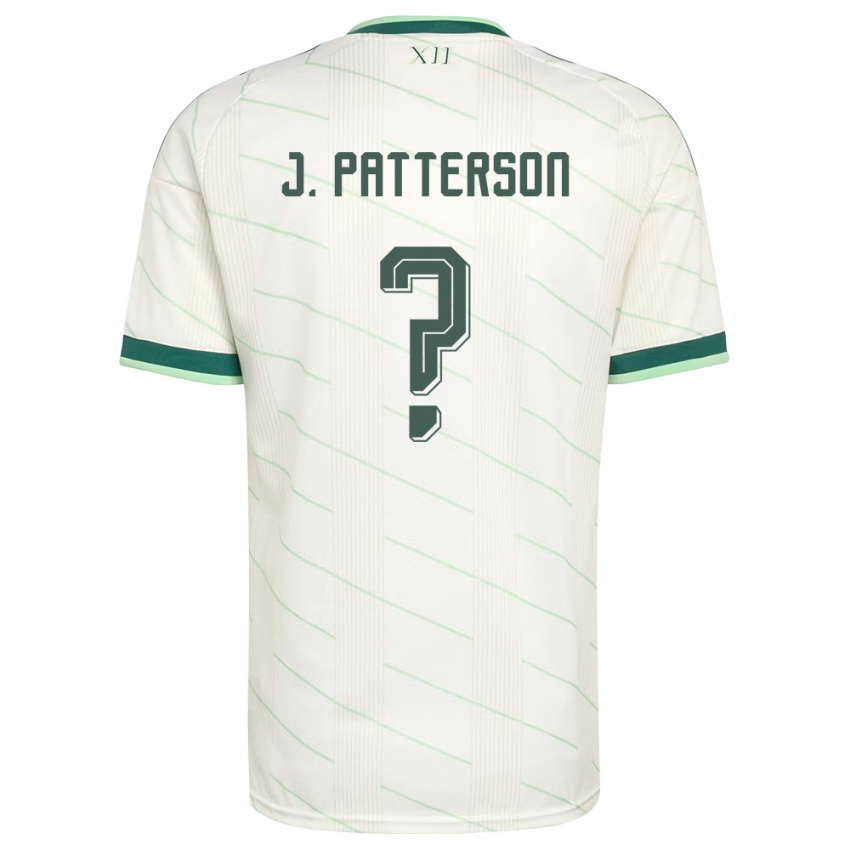 נשים צפון אירלנד ג'ק פטרסון #0 לבן ירוק הרחק ג'רזי 26-28 חולצה קצרה