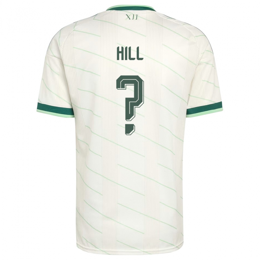נשים צפון אירלנד Tom Hill #0 לבן ירוק הרחק ג'רזי 26-28 חולצה קצרה