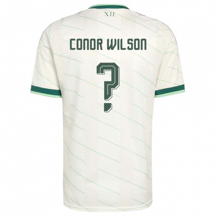 נשים צפון אירלנד Conor Wilson #0 לבן ירוק הרחק ג'רזי 26-28 חולצה קצרה
