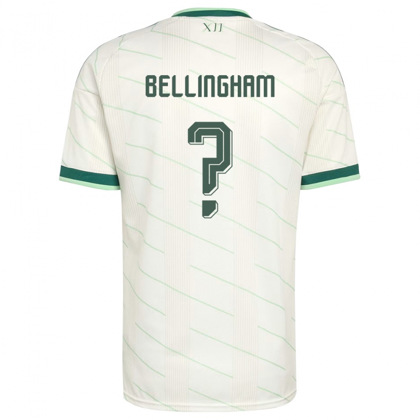 נשים צפון אירלנד Luke Bellingham #0 לבן ירוק הרחק ג'רזי 26-28 חולצה קצרה