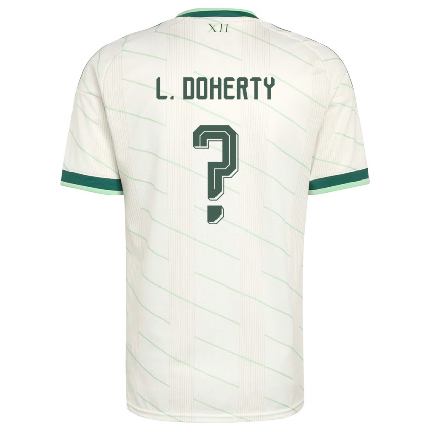נשים צפון אירלנד Lukas Doherty #0 לבן ירוק הרחק ג'רזי 26-28 חולצה קצרה