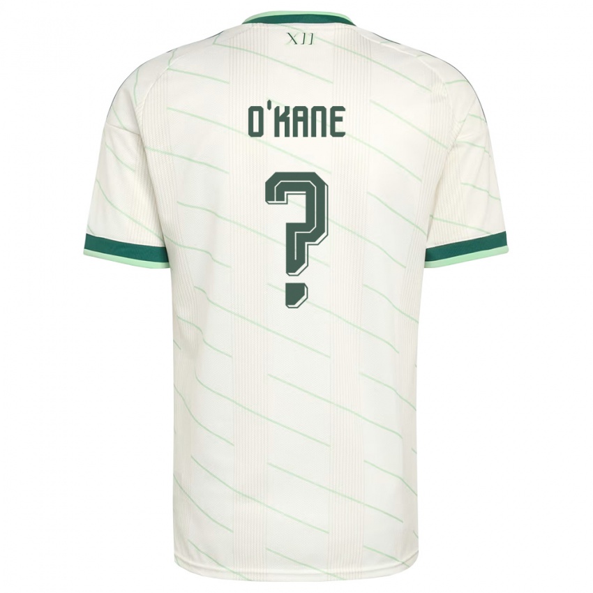 נשים צפון אירלנד Padai O'kane #0 לבן ירוק הרחק ג'רזי 26-28 חולצה קצרה