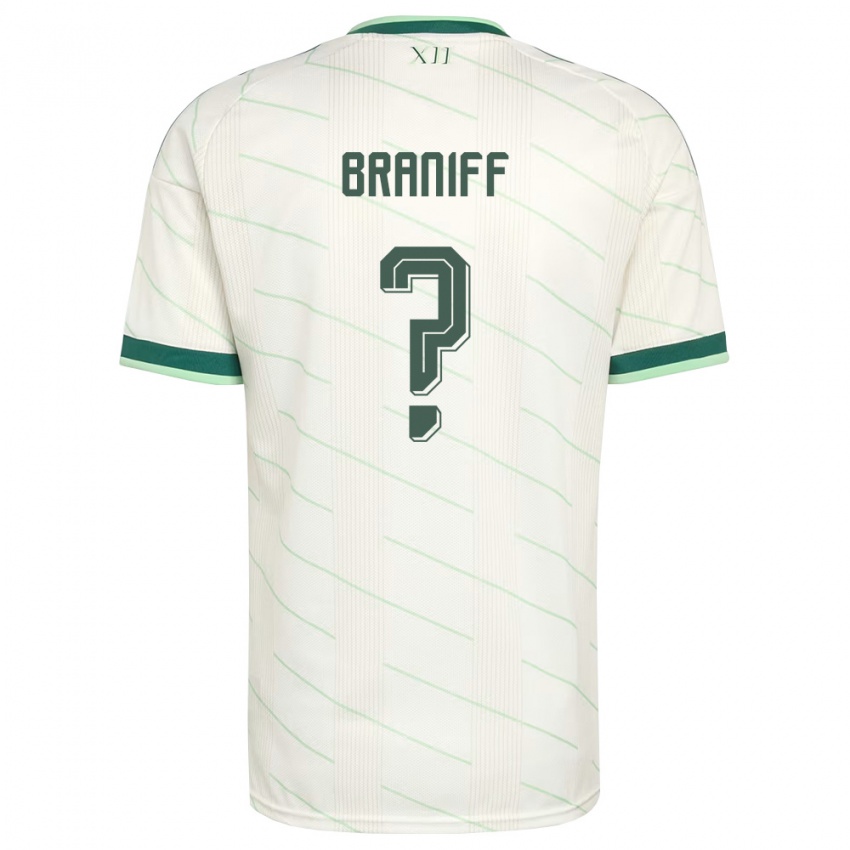 נשים צפון אירלנד Kaysan Braniff #0 לבן ירוק הרחק ג'רזי 26-28 חולצה קצרה