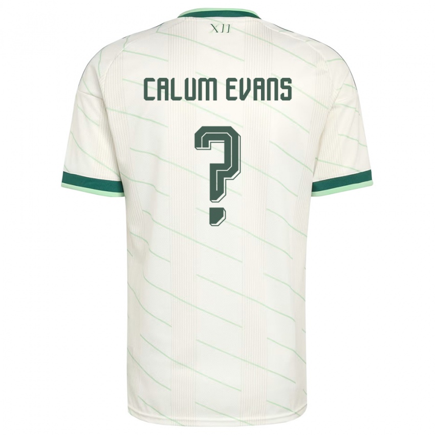 נשים צפון אירלנד Calum Evans #0 לבן ירוק הרחק ג'רזי 26-28 חולצה קצרה
