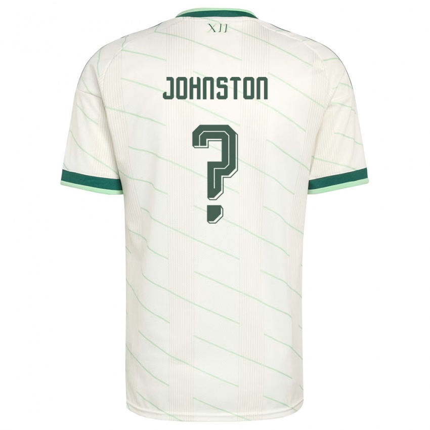 נשים צפון אירלנד קארל ג'ונסטון #0 לבן ירוק הרחק ג'רזי 26-28 חולצה קצרה