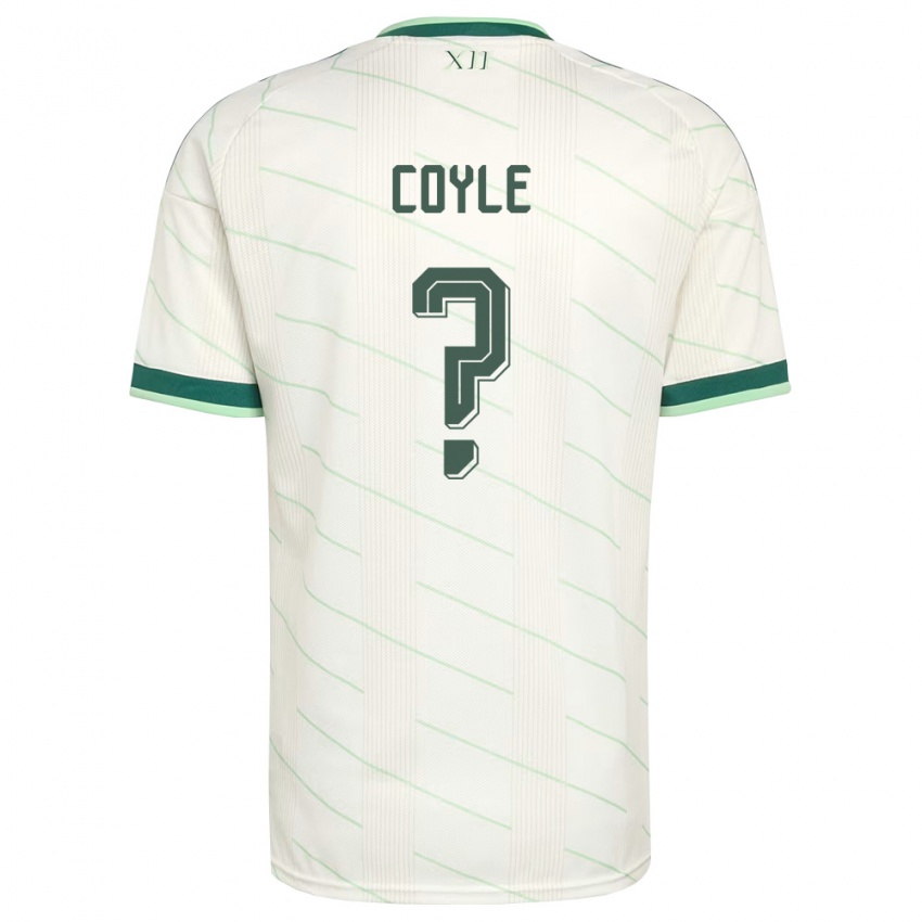 נשים צפון אירלנד כריסטיאן קויל #0 לבן ירוק הרחק ג'רזי 26-28 חולצה קצרה