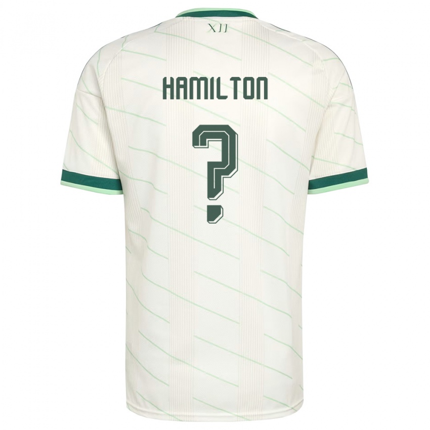 נשים צפון אירלנד סקוט המילטון #0 לבן ירוק הרחק ג'רזי 26-28 חולצה קצרה