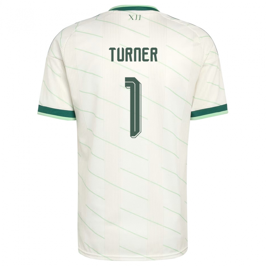 נשים צפון אירלנד שאנון טרנר #1 לבן ירוק הרחק ג'רזי 26-28 חולצה קצרה