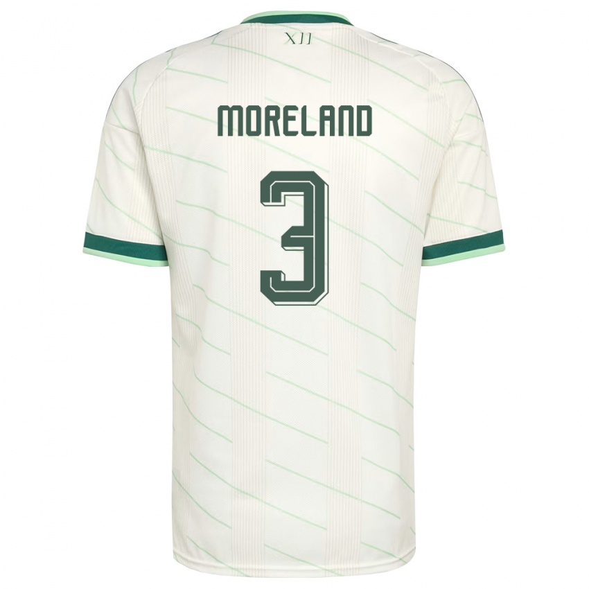 נשים צפון אירלנד קאלום מורלנד #3 לבן ירוק הרחק ג'רזי 26-28 חולצה קצרה