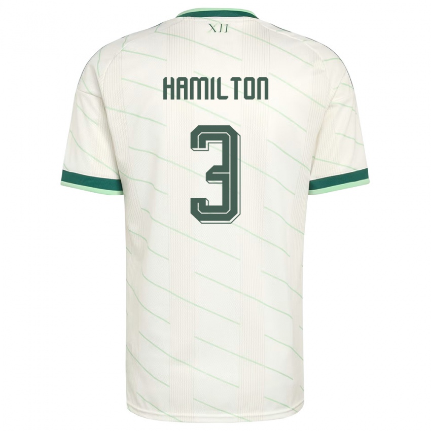 נשים צפון אירלנד ברנדן המילטון #3 לבן ירוק הרחק ג'רזי 26-28 חולצה קצרה