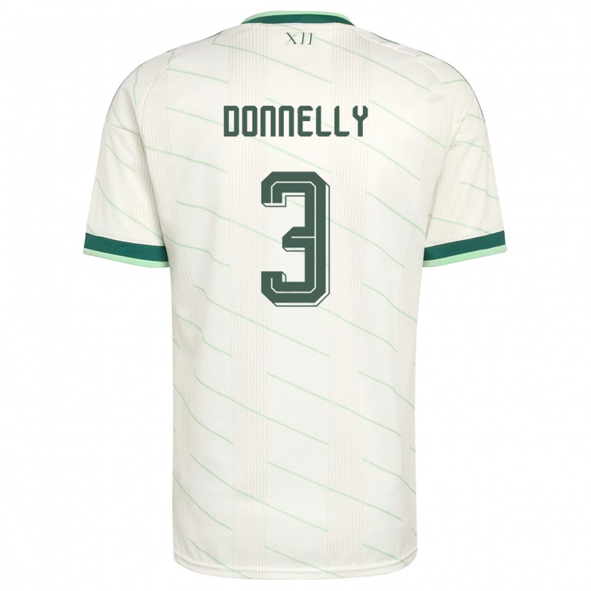 נשים צפון אירלנד ארון דונלי #3 לבן ירוק הרחק ג'רזי 26-28 חולצה קצרה