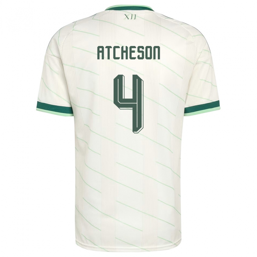 נשים צפון אירלנד טום אצ׳סון #4 לבן ירוק הרחק ג'רזי 26-28 חולצה קצרה