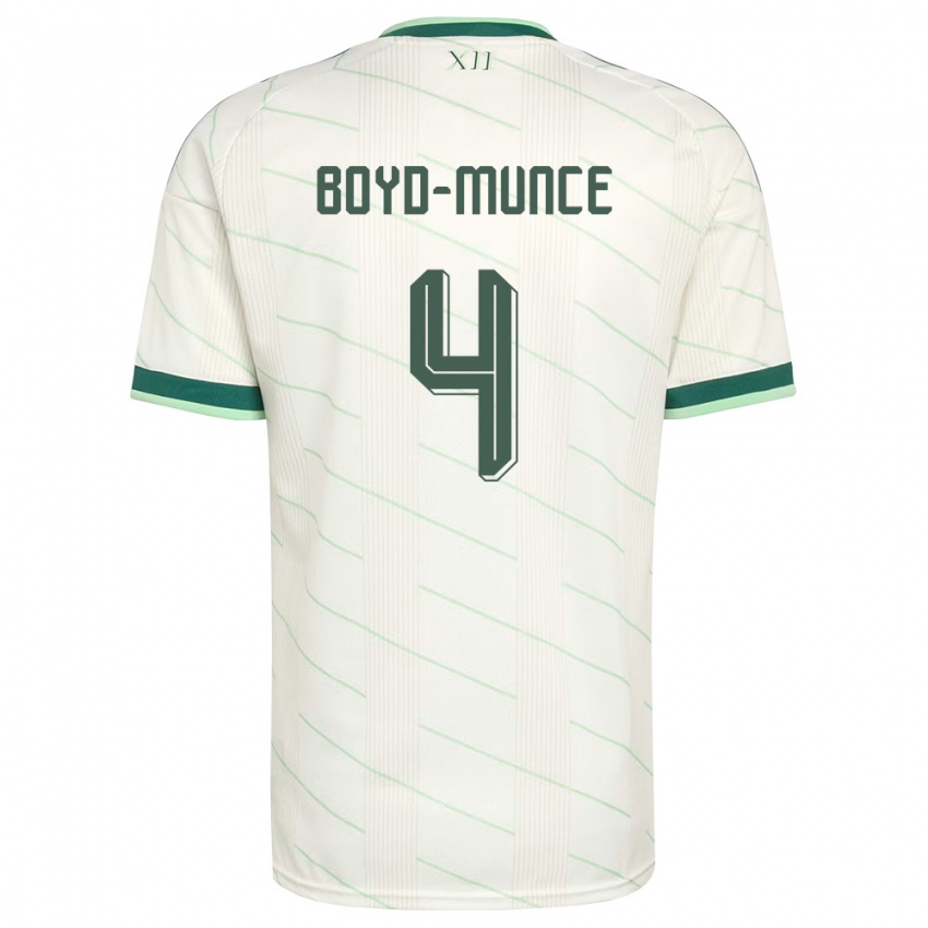 נשים צפון אירלנד קאולן בויד-מאנס #4 לבן ירוק הרחק ג'רזי 26-28 חולצה קצרה