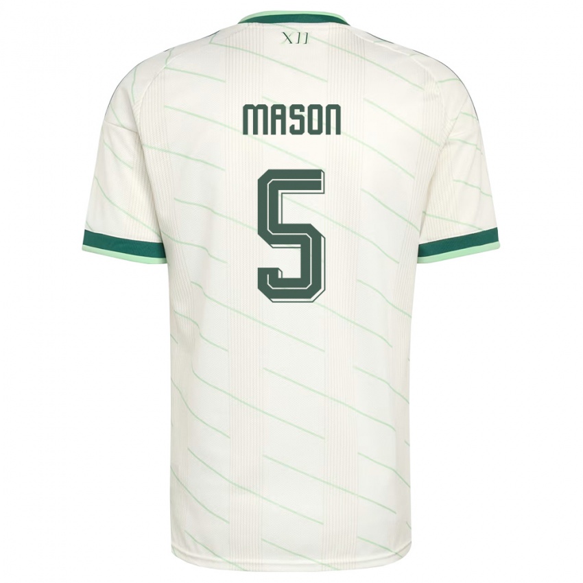 נשים צפון אירלנד אלי מייסון #5 לבן ירוק הרחק ג'רזי 26-28 חולצה קצרה