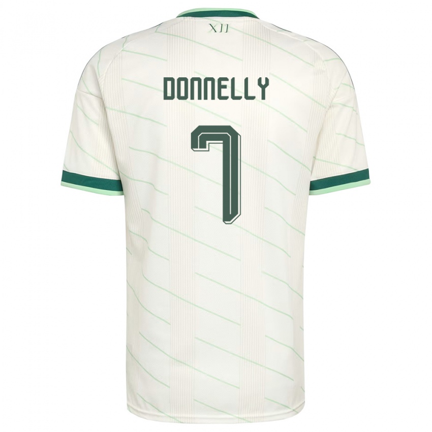 נשים צפון אירלנד קאולן דונלי #7 לבן ירוק הרחק ג'רזי 26-28 חולצה קצרה
