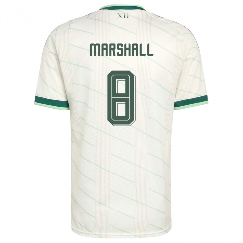 נשים צפון אירלנד קאלום מרשל #8 לבן ירוק הרחק ג'רזי 26-28 חולצה קצרה