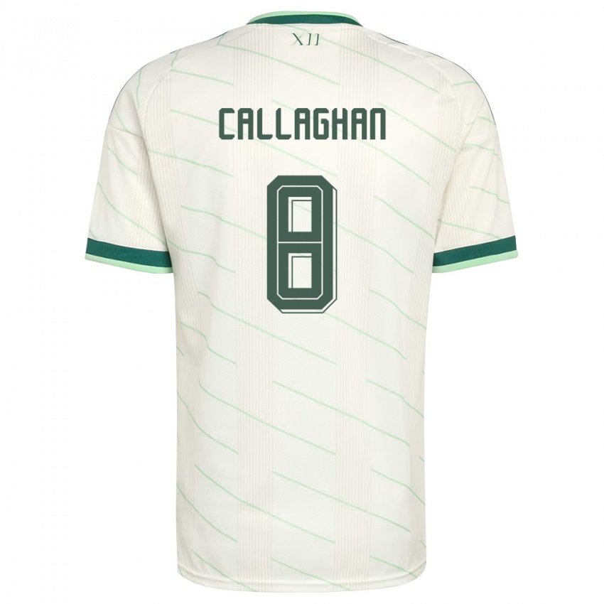 נשים צפון אירלנד מריסה קלהאן #8 לבן ירוק הרחק ג'רזי 26-28 חולצה קצרה
