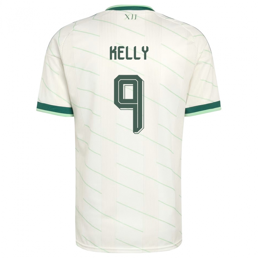 נשים צפון אירלנד פטריק קלי #9 לבן ירוק הרחק ג'רזי 26-28 חולצה קצרה