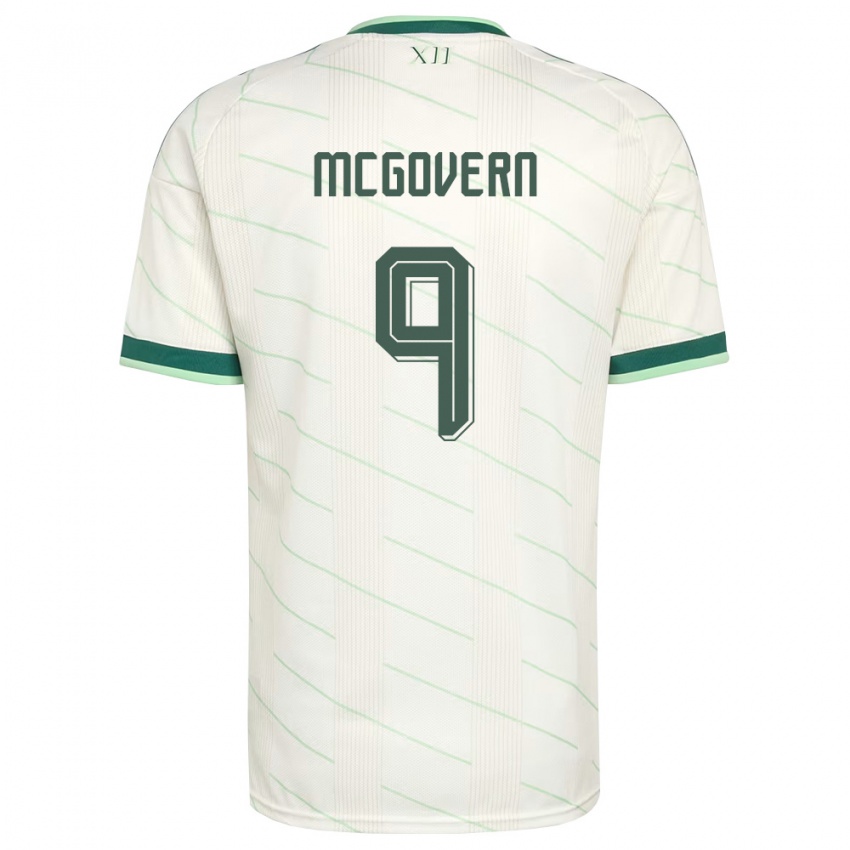 נשים צפון אירלנד Paul Mcgovern #9 לבן ירוק הרחק ג'רזי 26-28 חולצה קצרה