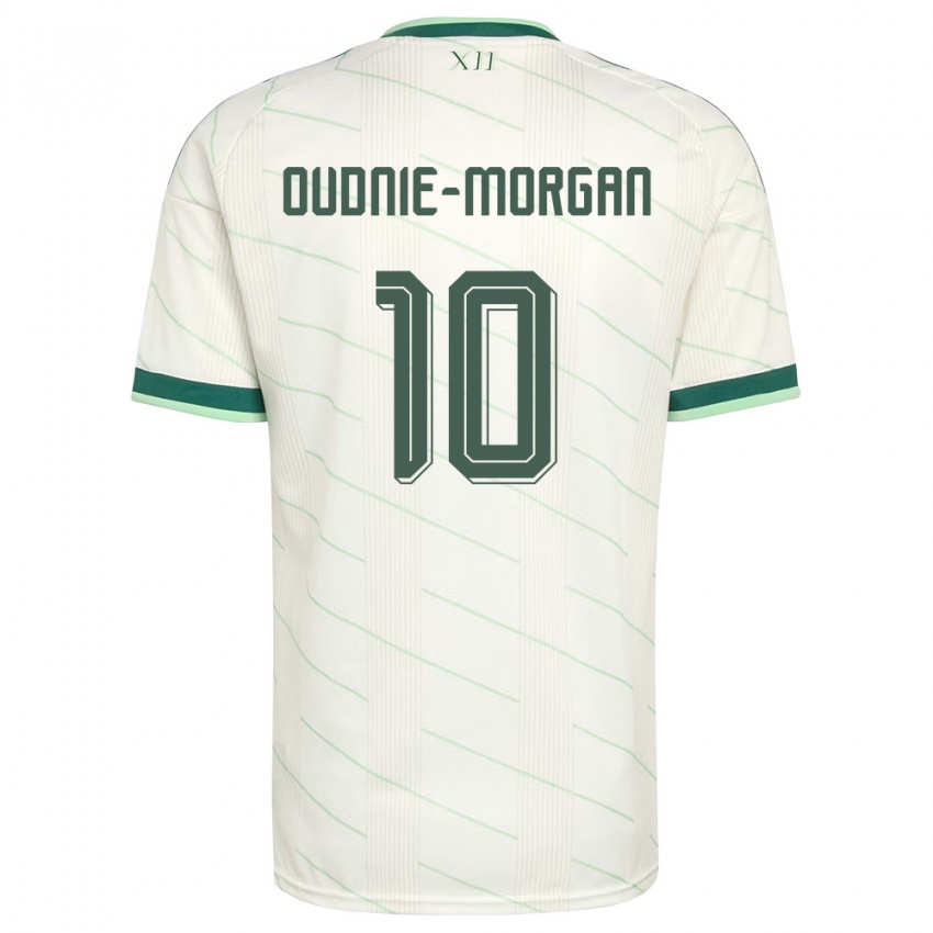 נשים צפון אירלנד ריו אודני-מורגן #10 לבן ירוק הרחק ג'רזי 26-28 חולצה קצרה